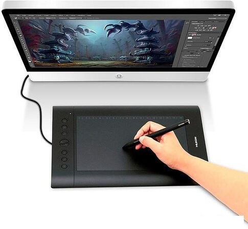 Графический планшет Huion H610 Pro (старая версия)