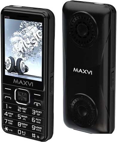 Кнопочный телефон Maxvi P110 (черный)