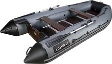 Моторно-гребная лодка Адмирал АМ-380 (серый/черный)