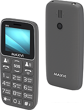 Кнопочный телефон Maxvi B110 (серый)