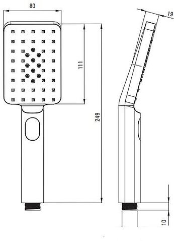 Душевая система  Deante Titanium NAC_D1HT