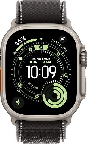 Умные часы Apple Watch Ultra 3 LTE 49 мм (титановый корпус, природный/черный, нейлоновый ремешок размера M/L)