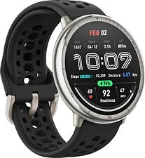 Умные часы Amazfit Active 2 (серебристый, с черным силиконовым ремешком) Умные часы Amazfit Active 2 (серебристый, с черным силиконовым ремешком)