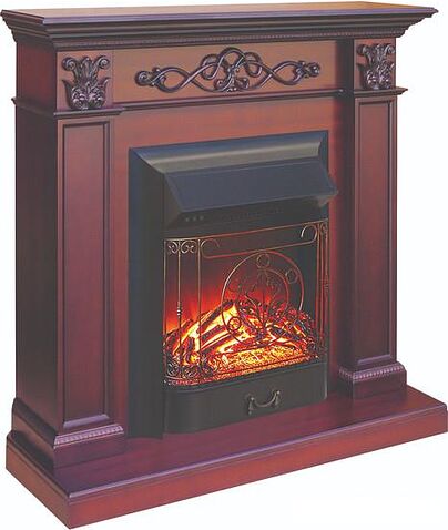Каминокомплект Smolcom Verona STD-ASP Majestic FX Black RB-STD3BLFX (махагон коричневый антик)