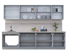 Готовая кухня Интерлиния Тренд 3.0А (океан/океан/дуб бунратти)