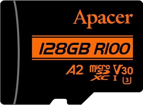 Карта памяти Apacer microSDXC AP128GMCSX10U8-R 128GB (с адаптером)