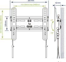 Кронштейн Kromax FLAT-6 (черный)