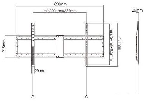 Кронштейн Gembird WM-90F-01
