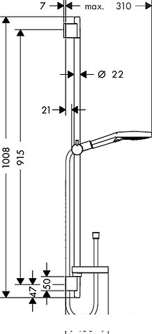 Душевой гарнитур Hansgrohe Raindance Select S 120/Unica (26631400)