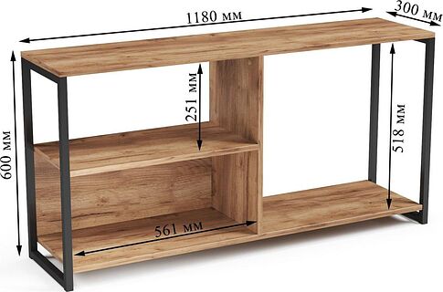 Тумба Mio Tesoro Codi Loft (дуб золотой крафт/черный)