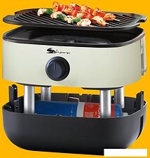 Портативный газовый гриль Sahara Mini BBQ (кремовый) Портативный газовый гриль Sahara Mini BBQ (кремовый)