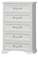 Комод Bravo Мебель Грация 5ящ (белый-белый)