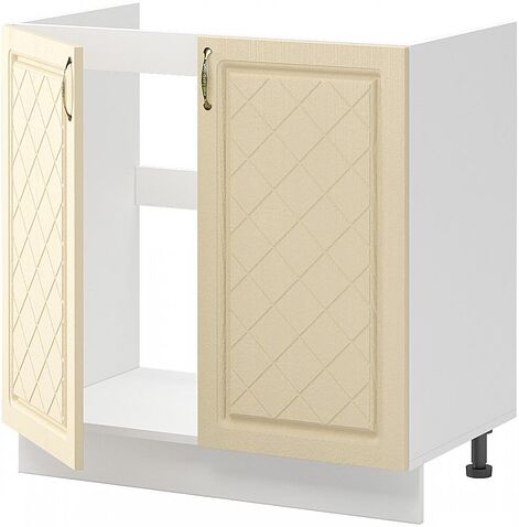 Шкаф напольный Mio Tesoro Модена ШНМ 800 (белый/дуб ваниль)