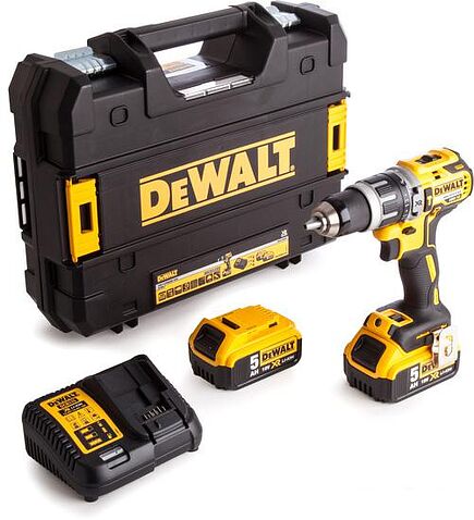 Дрель-шуруповерт DeWalt DCD796P2 (с 2-мя АКБ 5 Ah)