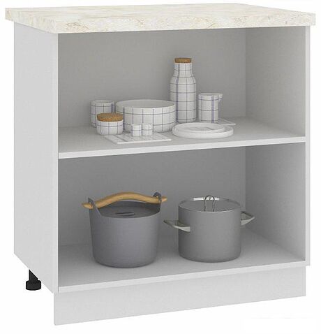 Шкаф напольный Кортекс-мебель Корнелия Мара НШ80р (серый-марсель)