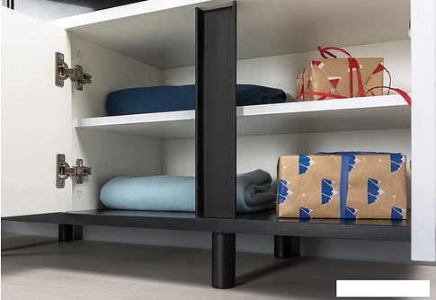 Тумба Mobi Квадро 13.276 (белый PE шагрень-черный U0080)