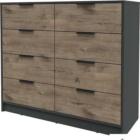 Комод Интерлиния Концепт КТ-К117 (дуб веллингтон/антрацит)