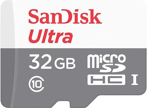 Карта памяти SanDisk Ultra microSDHC SDSQUNR-032G-GN3MA 32GB (с адаптером)