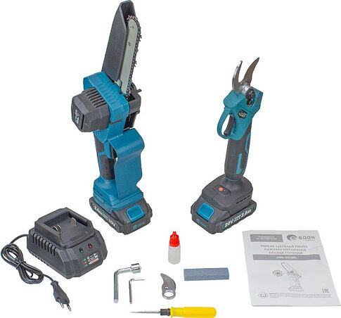 Edon ANS-20/6BL + APS-20BL (цепная пила, секатор, 2 АКБ, кейс)