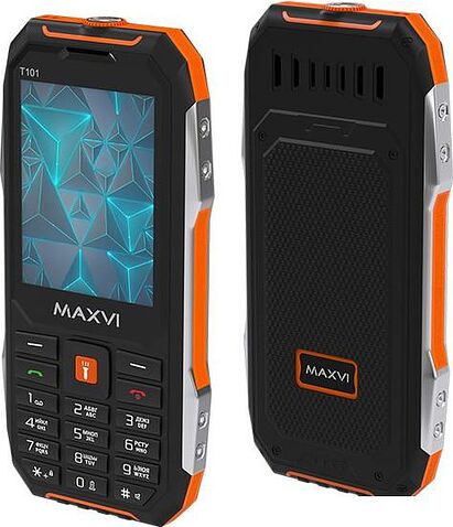 Кнопочный телефон Maxvi T101 (оранжевый)