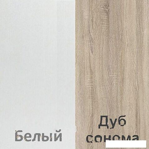 Комод Кортекс-мебель Бари 80 4ш (белый/белый/дуб сонома)