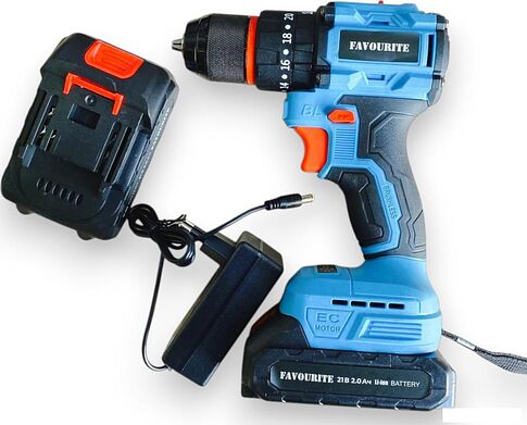 Дрель-шуруповерт Favourite ДАБ 21 303802102 (с 2-мя АКБ, кейс)