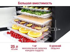 Сушилка для овощей и фруктов Oursson DR60102D/BL