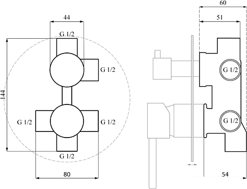 Душевая система  Calani Nexos CAL-B0021