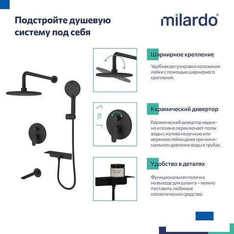 Душевая система  Milardo RORBL03M68
