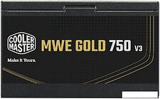 Блок питания Cooler Master MWE Gold 750 V3 ATX 3.1 Non-Modular MPE-7506-ACAG-BEU