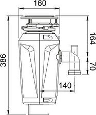 Измельчитель пищевых отходов Franke Slim 75 134.0715.096 Измельчитель пищевых отходов Franke Slim 75 134.0715.096