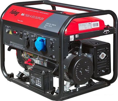 Бензиновый генератор Fubag BS 7500 A ES Duplex (с коннектором автоматики)