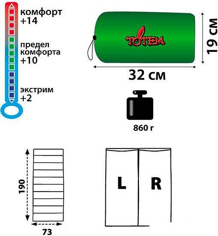 Спальный мешок Totem Woodcock [TTS-001.12]