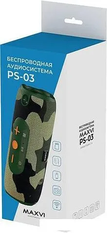 Беспроводная колонка Maxvi PS-03 (камуфляж)