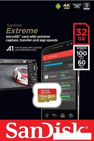 Карта памяти SanDisk Extreme microSDHC SDSQXAF-032G-GN6MN 32GB