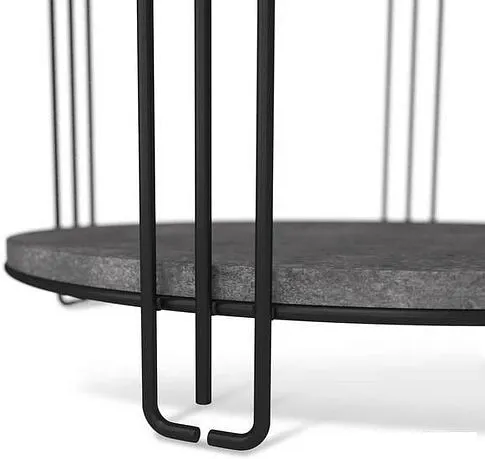 Журнальный столик Sheffilton SHT-CT33 (черный муар/мокрый асфальт)