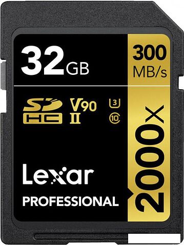 Карта памяти Lexar Professional 2000x SDHC LSD2000032G-BNNNG 32GB