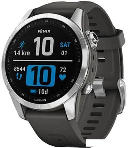 Умные часы Garmin Fenix 7S 42 мм (серебристый/графитовый)