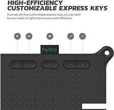 Графический планшет Parblo Ninos S (черный)