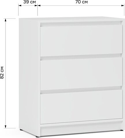 Комод ЭлиГард Brighton 3S (белый)