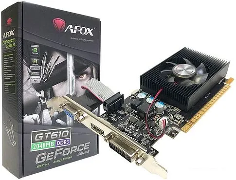 Видеокарта AFOX GeForce GT 610 2GB DDR3 AF610-2048D3L7-V6