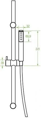 Душевой гарнитур Laveo Pretto NLP 01A2