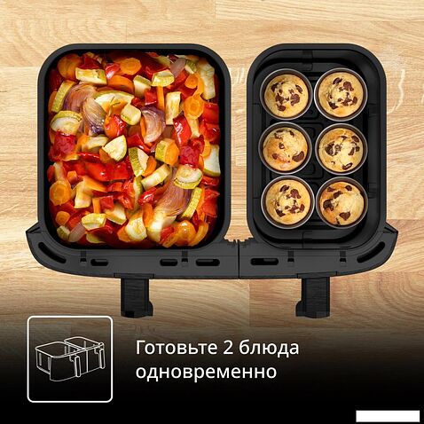 Аэрогриль (аэрофритюрница) Tefal Dual Easy Fry EY9428E0