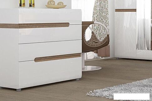 Комод Anrex Linate 4S / TYP 44 (белый/сонома трюфель)