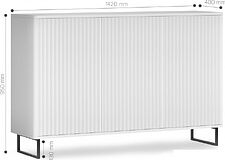 Комод Shtabe Royal 5051 эко (белый/белый/черный)