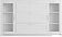 Тумба Mio Tesoro Сириус 2 двери со стеклом и 3 ящика 156x95 2.02.03.370.1 (белый)