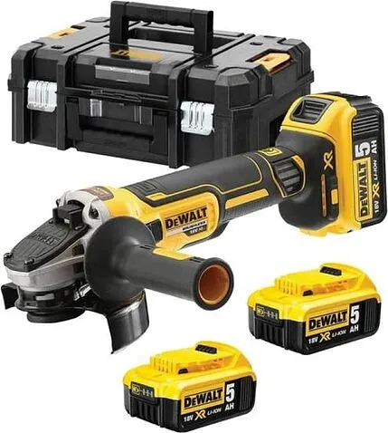Угловая шлифмашина DeWalt DCG405P3 (с 2-мя АКБ, кейс)