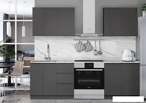 Готовая кухня Артём-Мебель Мэри СН-114 ДСП 1.8м (серый графит)