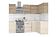 Готовая кухня Интермебель Микс Топ-22 2x1.42м правая (дуб каньон-вудлайн кремовый-венато)