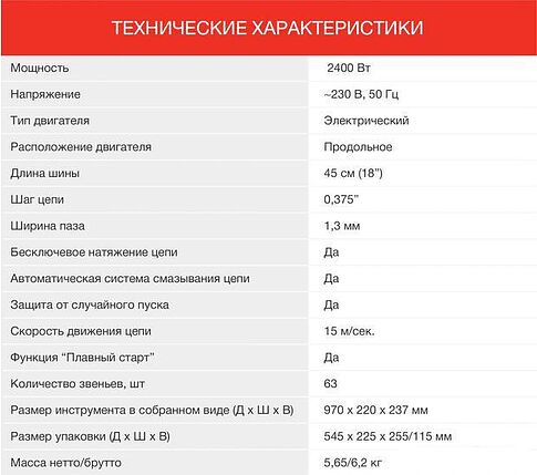 Электрическая пила StarWind SE-2418-SM